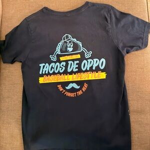Baseball 101 - Tacos de Oooo Black Graphic T-Shirt
